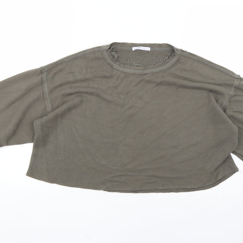 Zara Womens Green   Pullover Jumper Size S