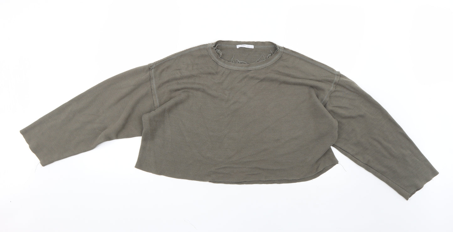 Zara Womens Green   Pullover Jumper Size S