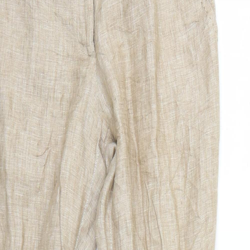 H&M Womens Beige   Trousers  Size 8 L27 in
