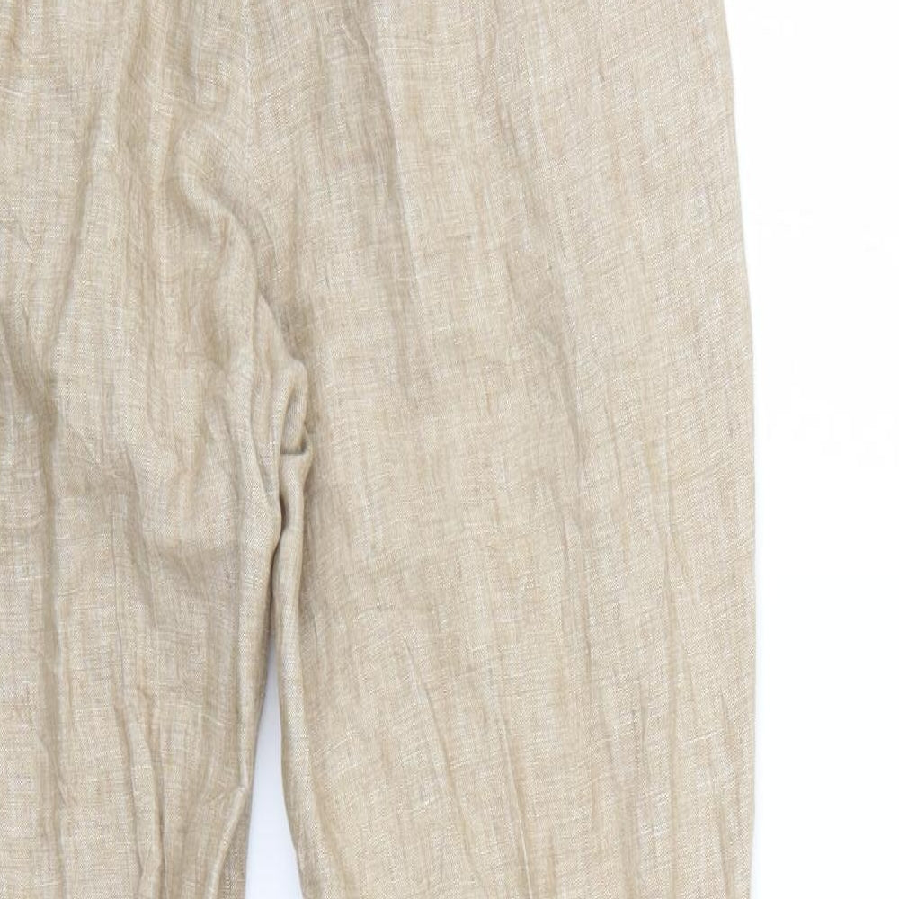 H&M Womens Beige   Trousers  Size 8 L27 in