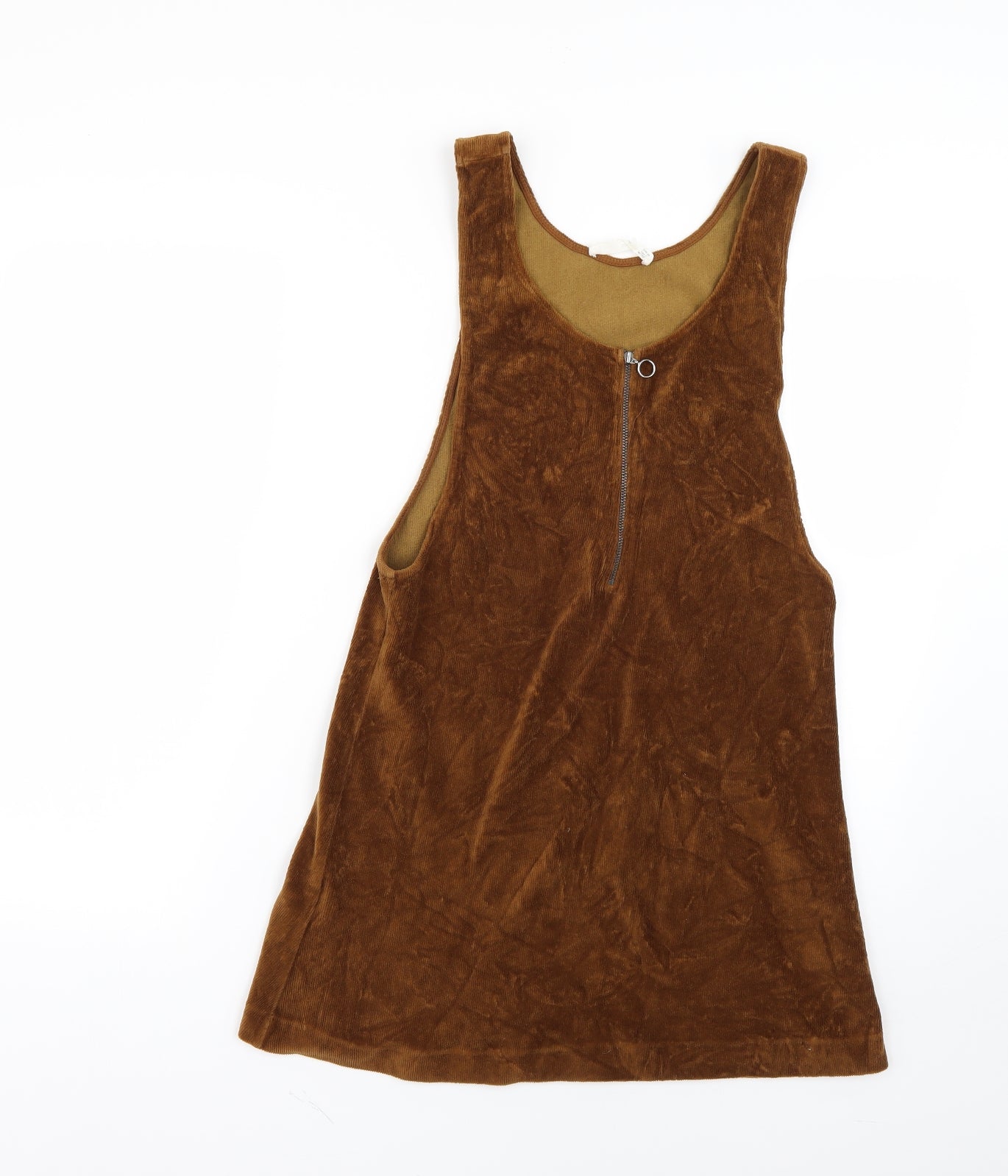 Mango Womens Brown   Pinafore/Dungaree Dress  Size XS