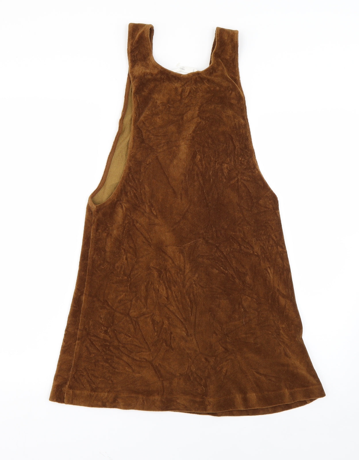 Mango Womens Brown   Pinafore/Dungaree Dress  Size XS