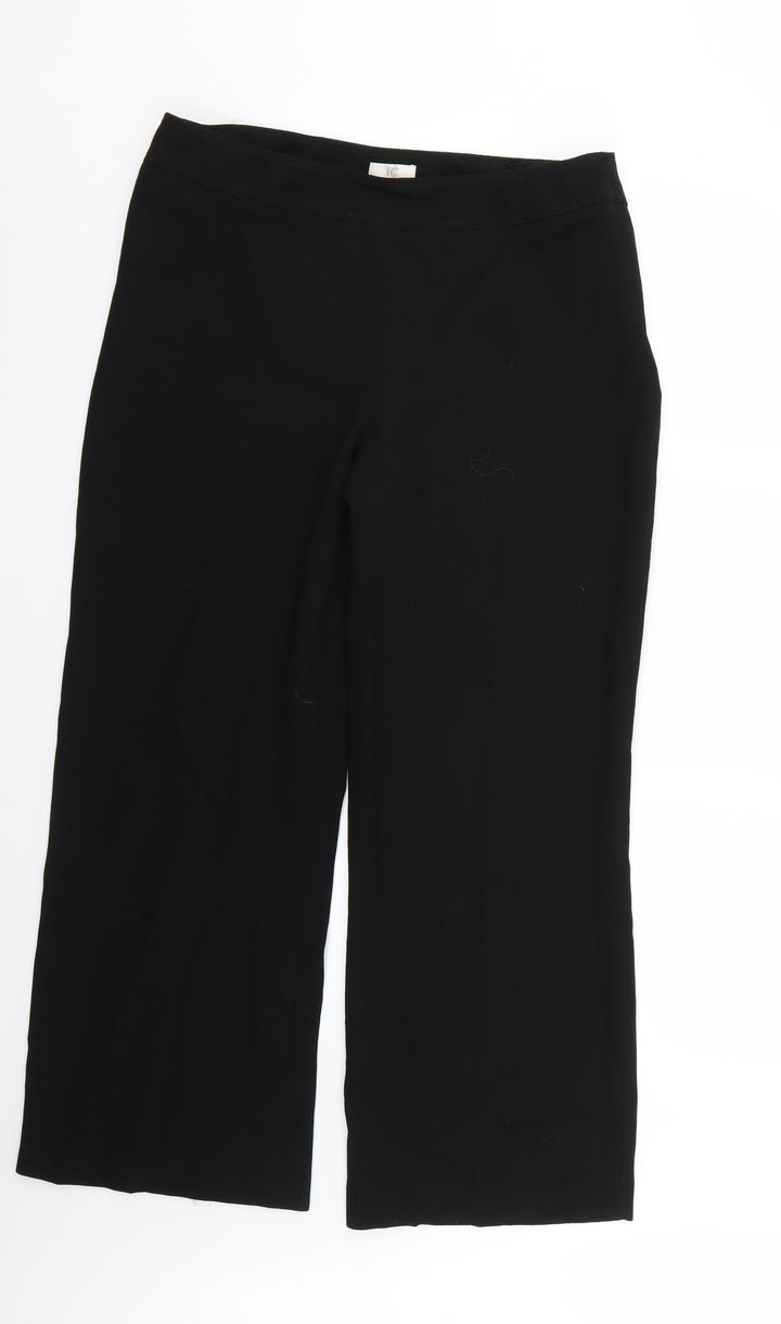 cc Womens Black Trousers Size 14 L27 in