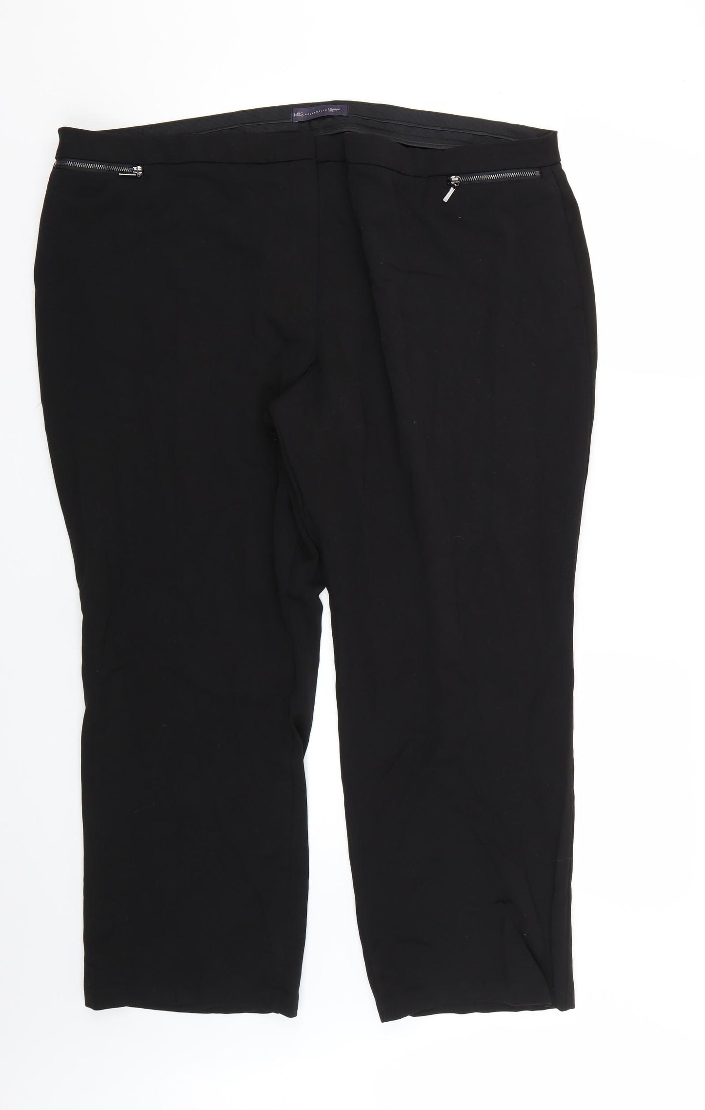 Marks and Spencer Womens Black   Trousers  Size 24 L24 in