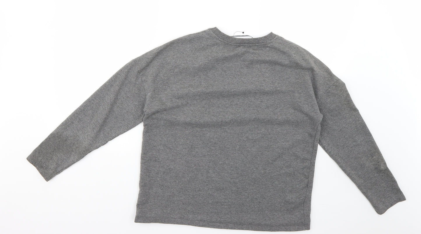 TU Womens Grey Animal Print  Pullover Jumper Size 10