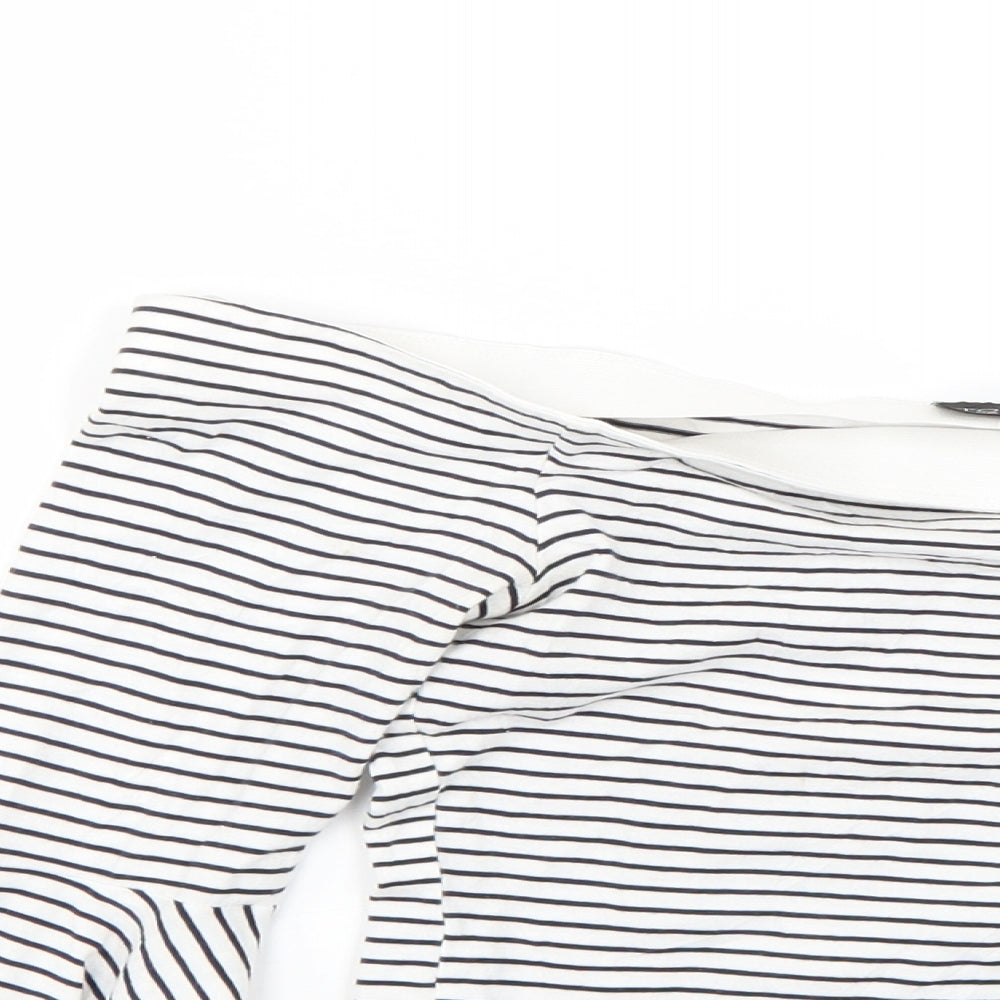 Topshop Womens Multicoloured Striped  Basic Blouse Size 10