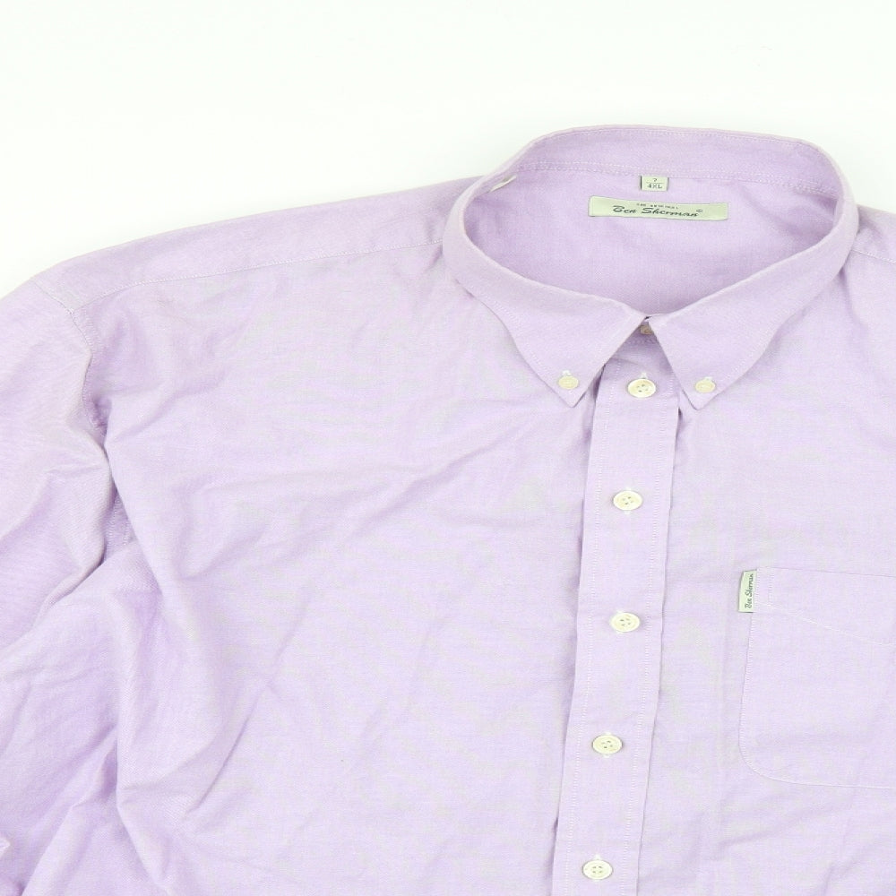 Ben Sherman Mens Purple    Dress Shirt Size Big 4X