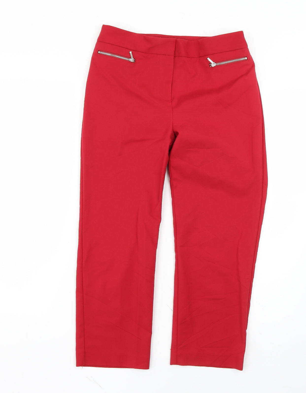 Marks and Spencer Womens Red   Trousers  Size 8 L20 in