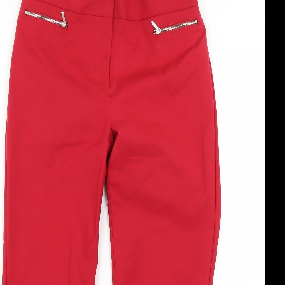 Marks and Spencer Womens Red   Trousers  Size 8 L20 in