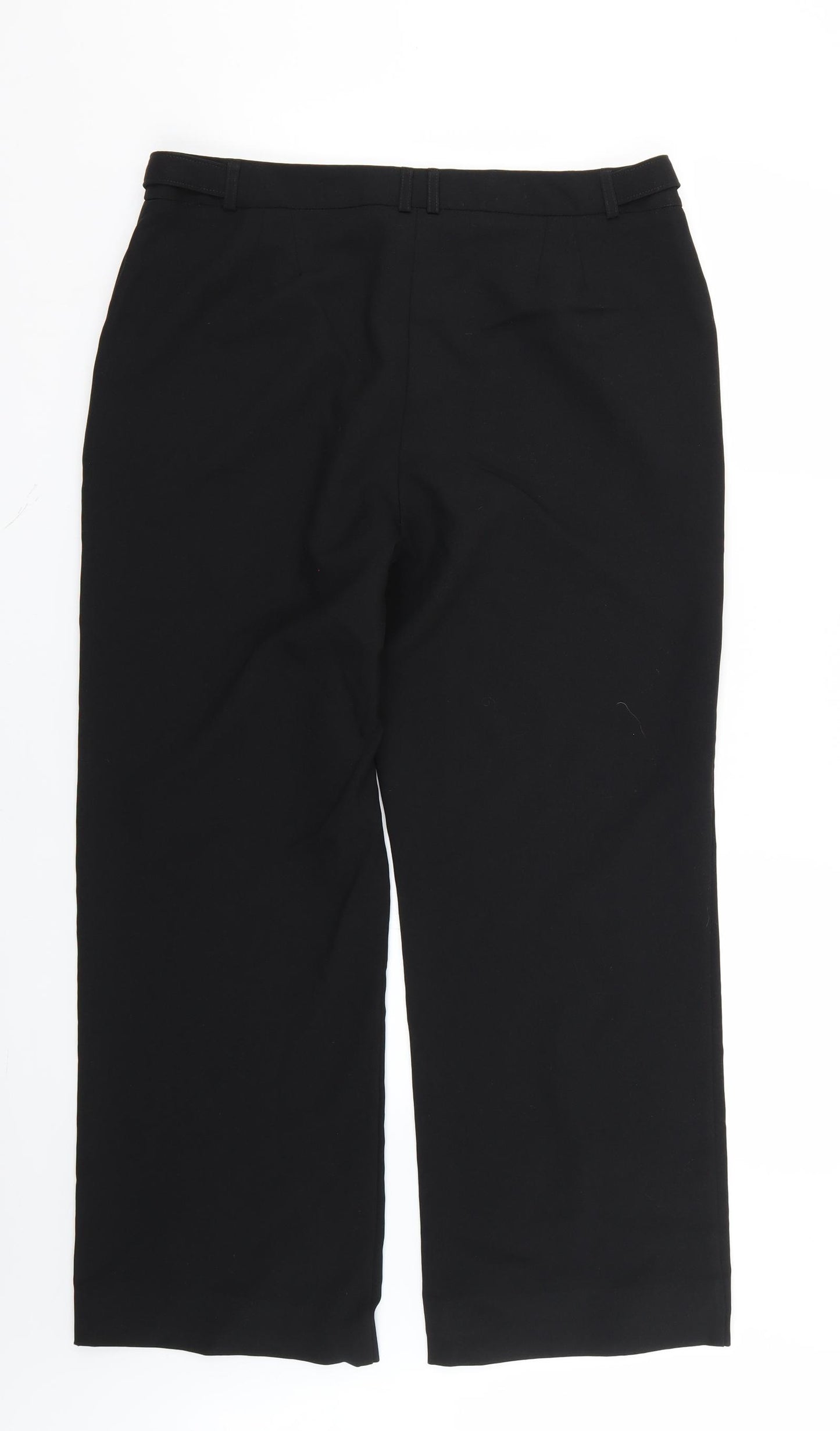 Peacocks Womens Black   Trousers  Size 14 L26 in