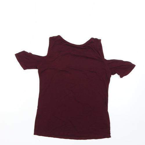 Boohoo Womens Purple   Basic Blouse Size 6
