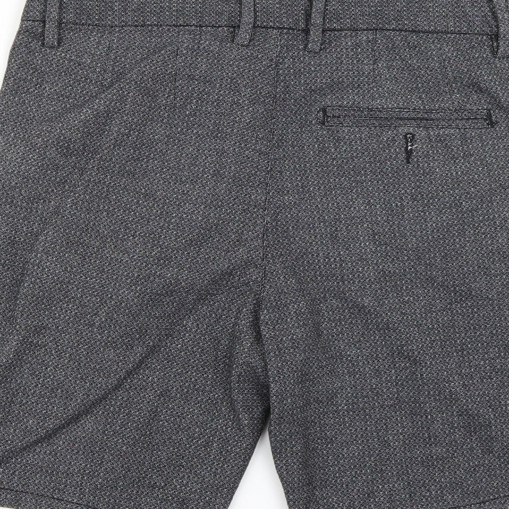 Burton Mens Grey Argyle/Diamond  Chino Shorts Size 34
