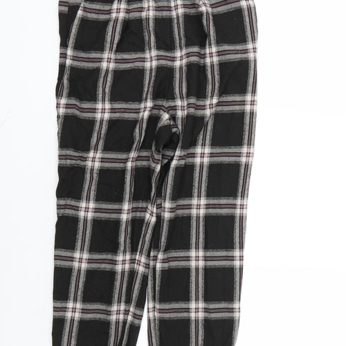 Preworn Womens Black Check  Trousers   L25 in