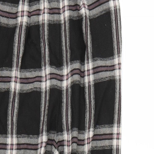 Preworn Womens Black Check  Trousers   L25 in