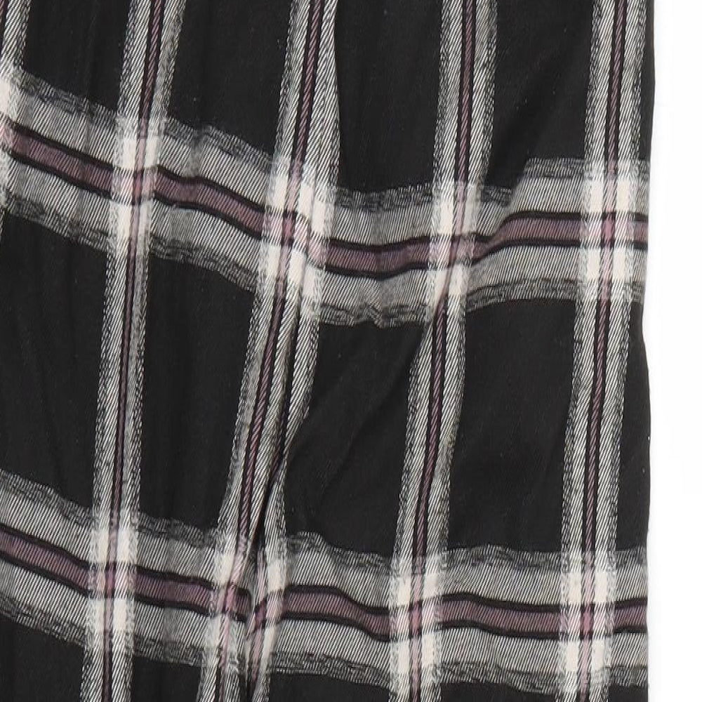 Preworn Womens Black Check  Trousers   L25 in