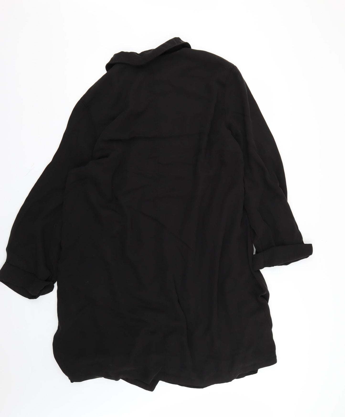 American Vintage Mens Black   Overcoat Coat Size XL
