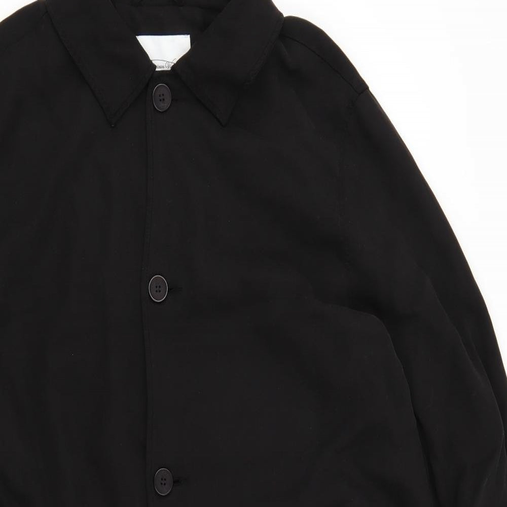 American Vintage Mens Black   Overcoat Coat Size XL
