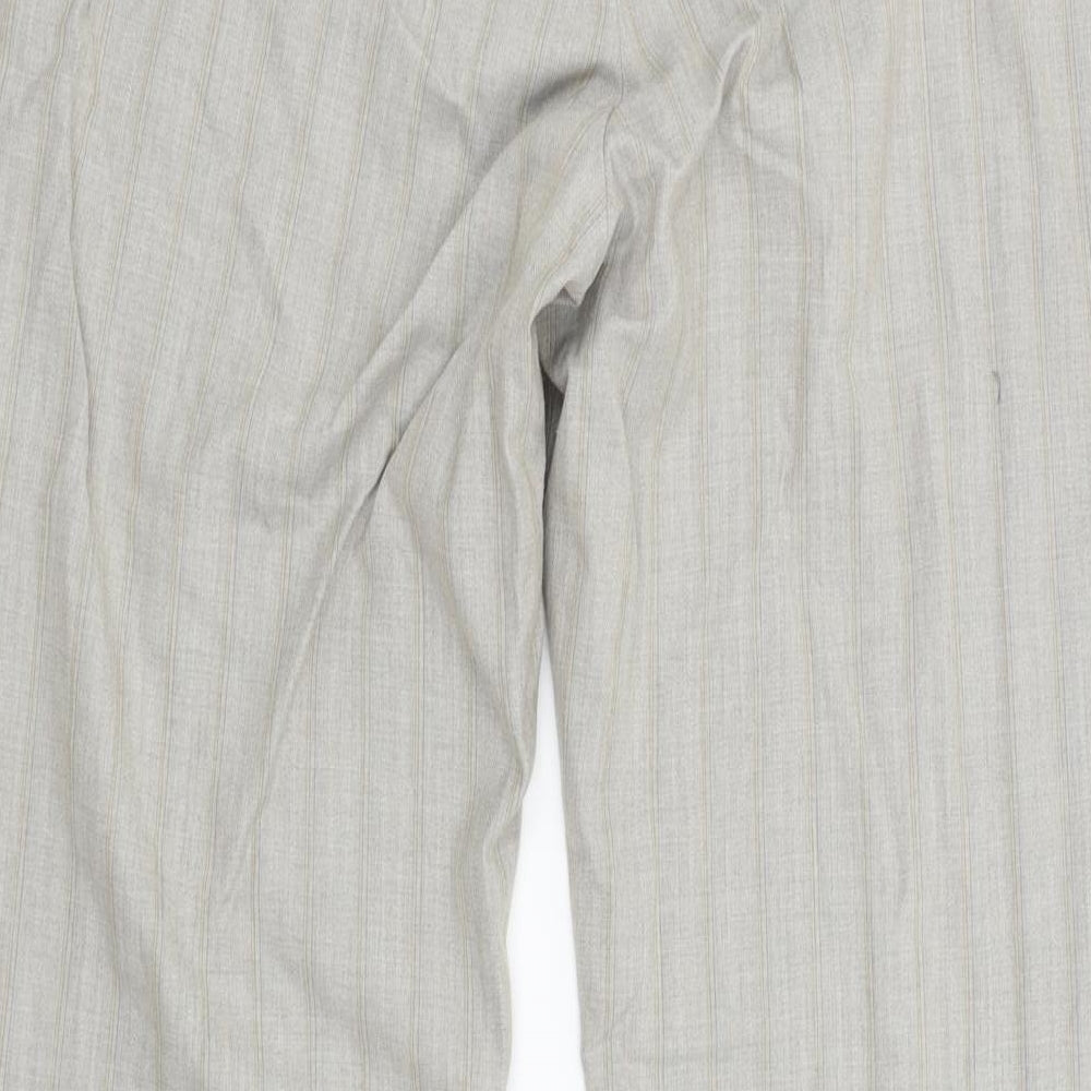 AMARANTO Womens Grey Striped  Trousers  Size 12 L31 in