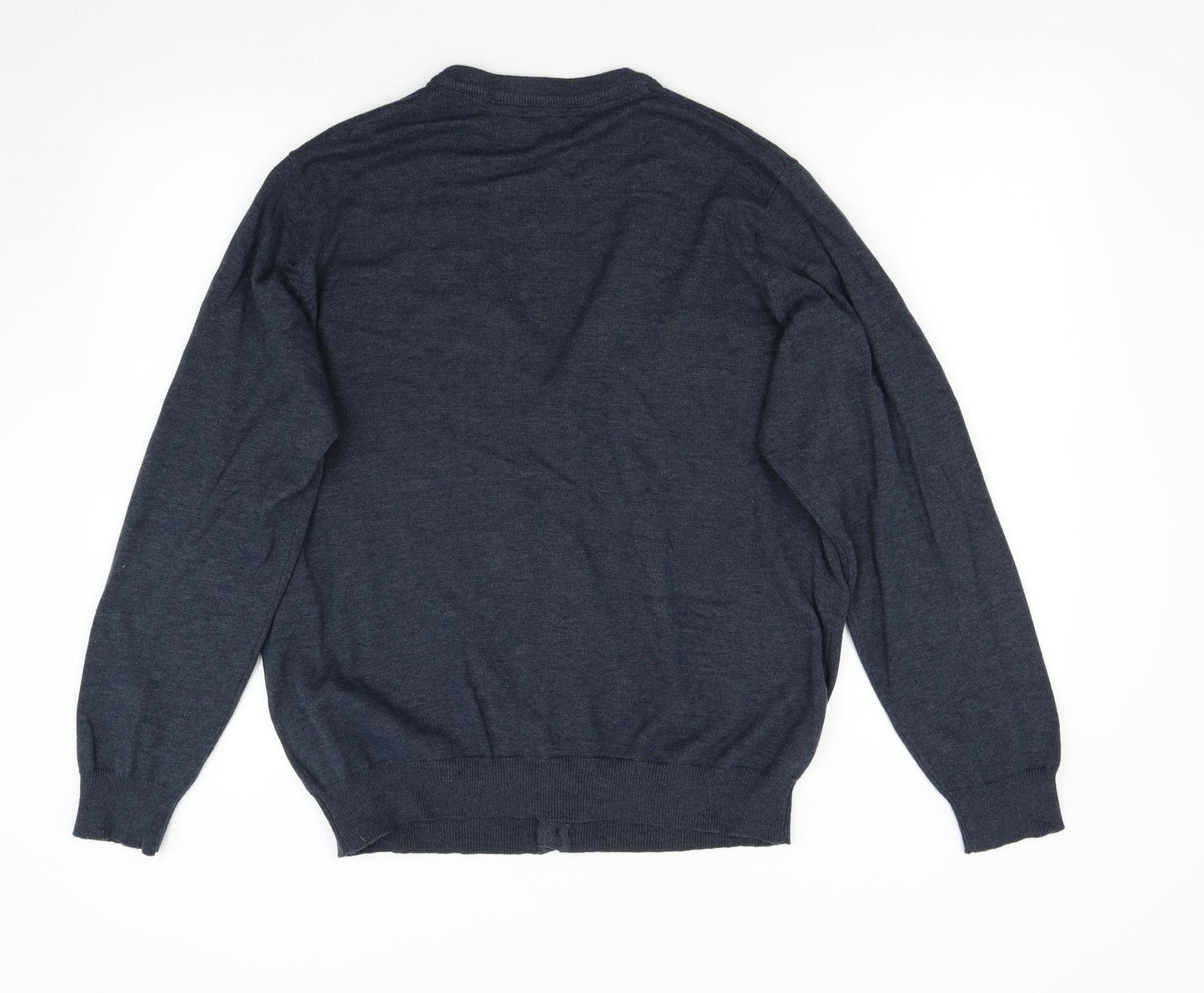 Avenue Mens Blue  Knit Cardigan Jumper Size L