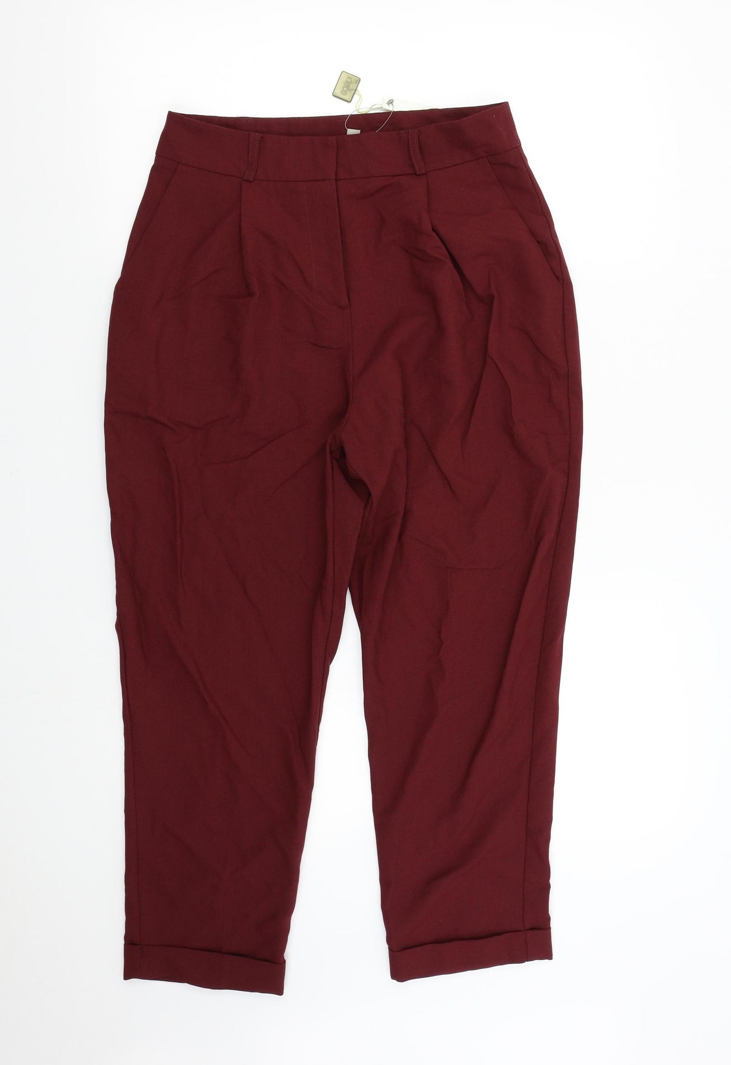 ASOS Womens Red   Trousers  Size 10 L23 in