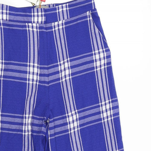ASOS Womens Blue Check  Trousers  Size 10 L28 in