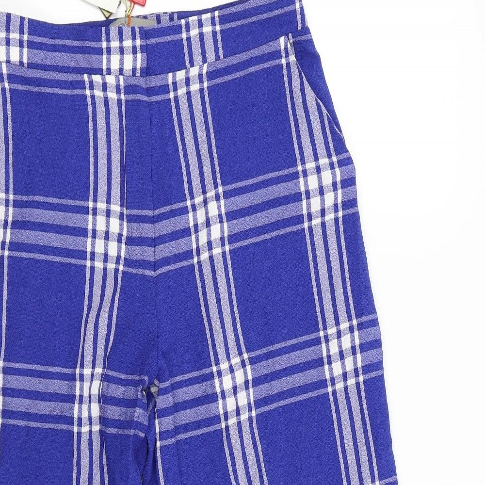 ASOS Womens Blue Check  Trousers  Size 10 L28 in