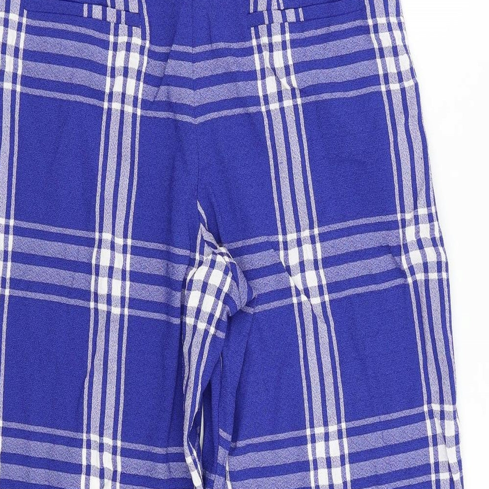 ASOS Womens Blue Check  Trousers  Size 10 L28 in