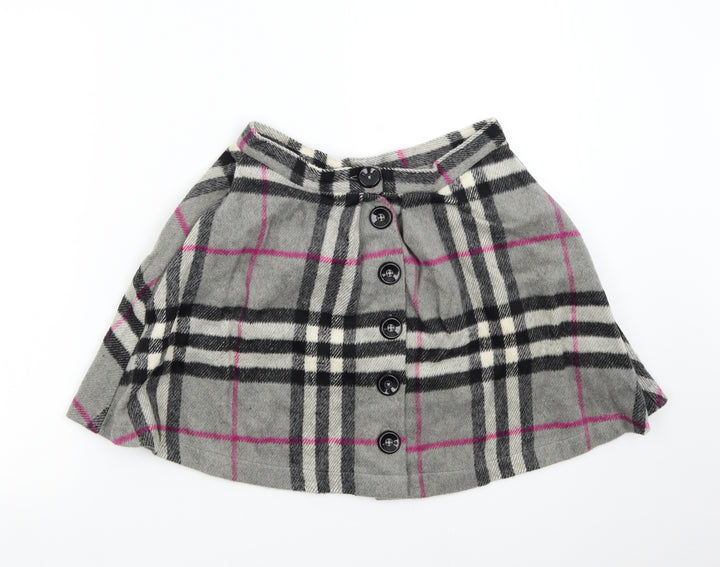 ikandi Womens Grey Check Mini Skirt Size 10