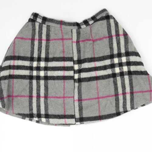ikandi Womens Grey Check  Mini Skirt Size 10