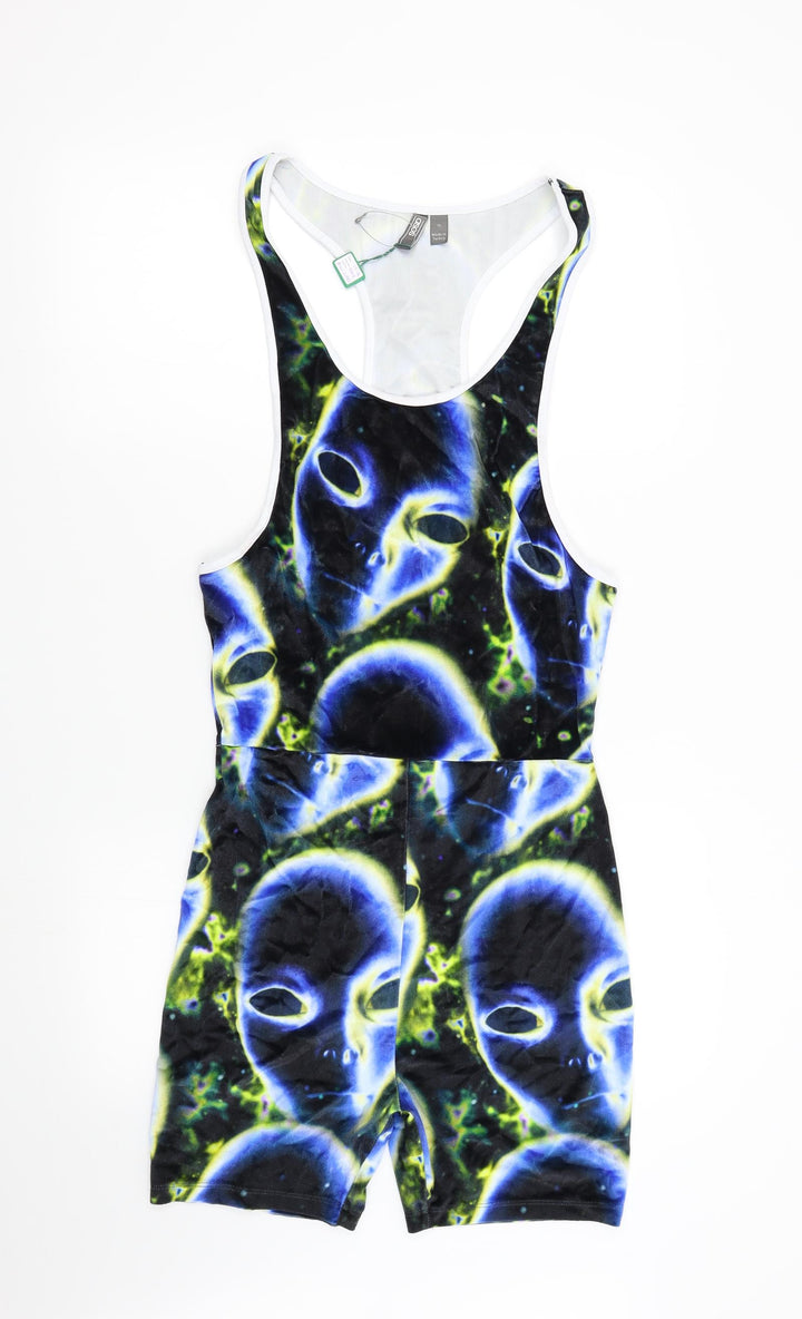 ASOS Womens Multicoloured Playsuit One-Piece Size M - Alien