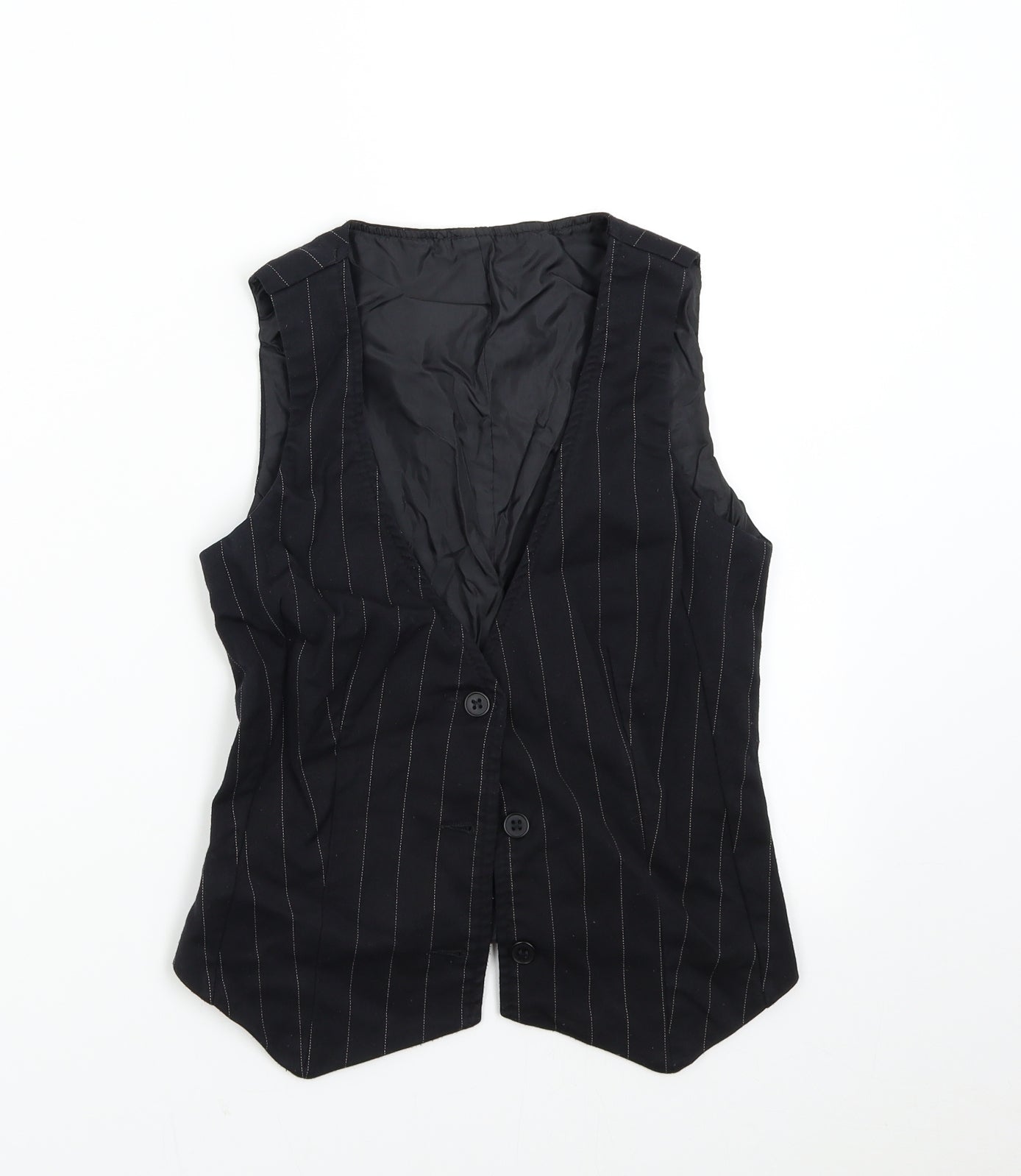 NL Collection Boys Black Striped  Gilet Waistcoat Size 8 Years