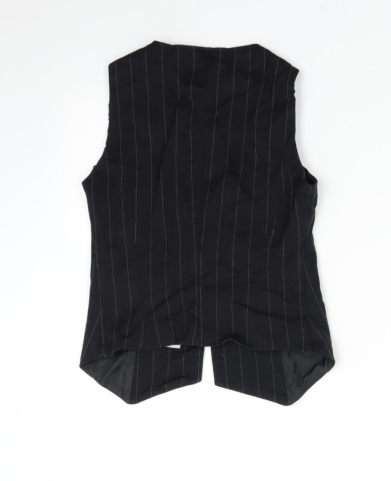 NL Collection Boys Black Striped  Gilet Waistcoat Size 8 Years