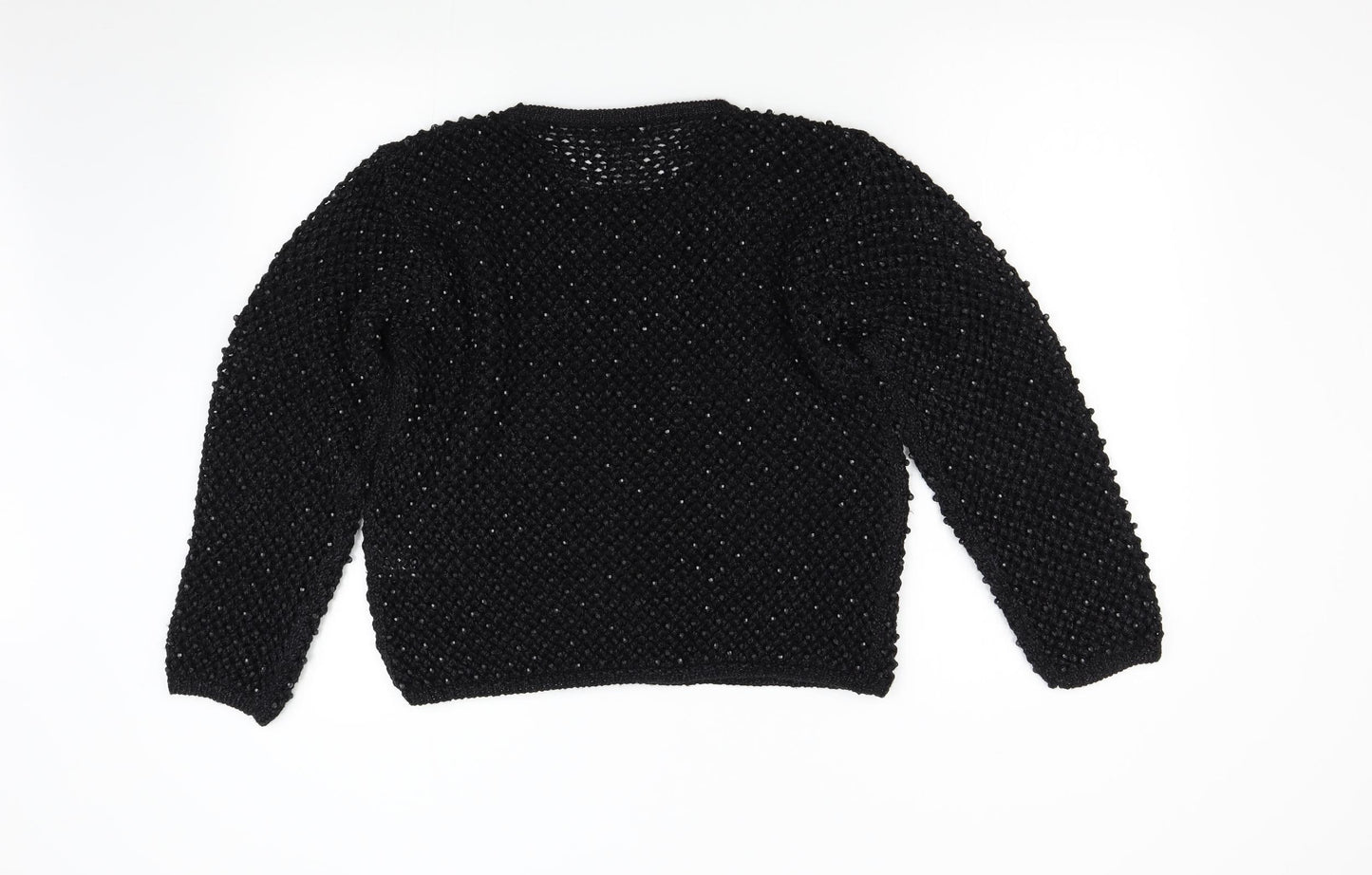 L' Ultima Womens Black  Knit Pullover Jumper Size M
