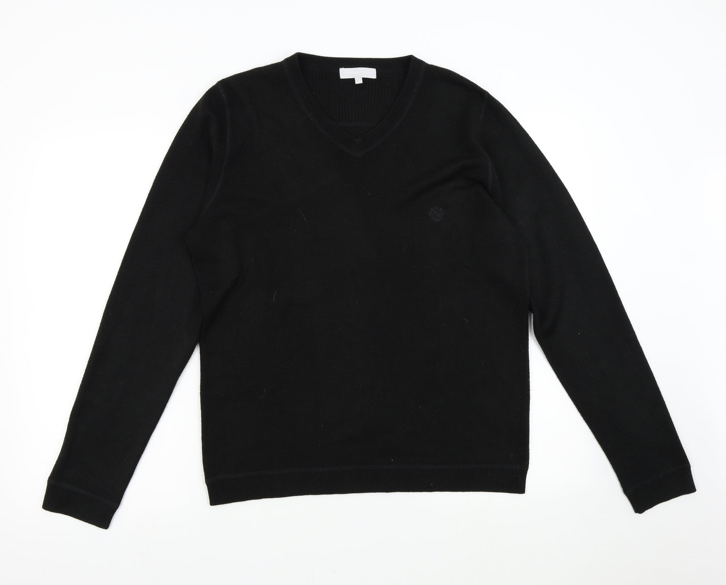 Red Herring Mens Black  Knit Pullover Jumper Size M
