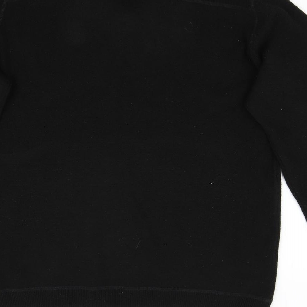 Red Herring Mens Black  Knit Pullover Jumper Size M