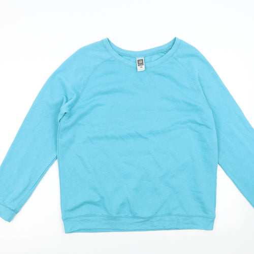 Active & Co Womens Blue   Pullover Sweatshirt Size 14