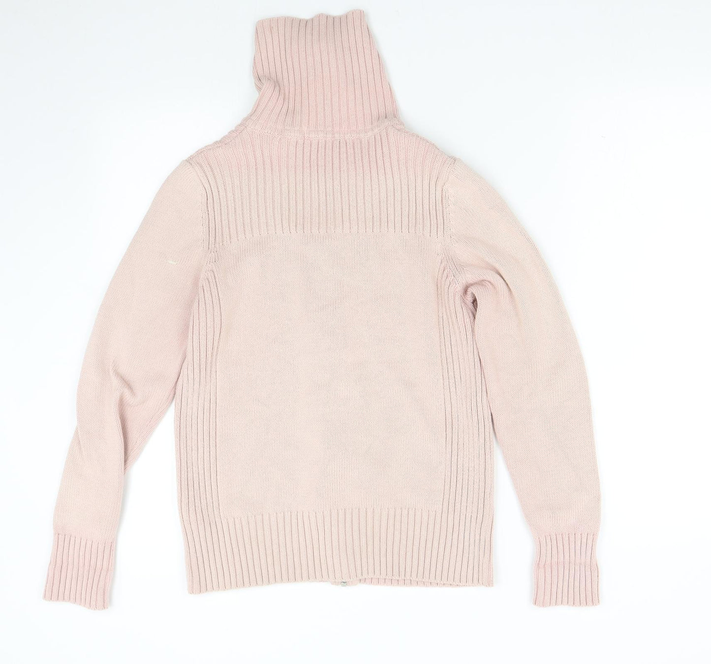 M&S Womens Pink  Knit Full Zip Jumper Size 14