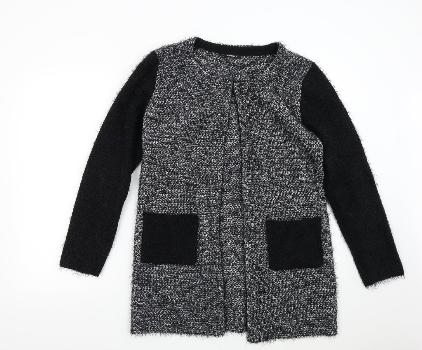 Roman Womens Black   Jacket Coatigan Size 10