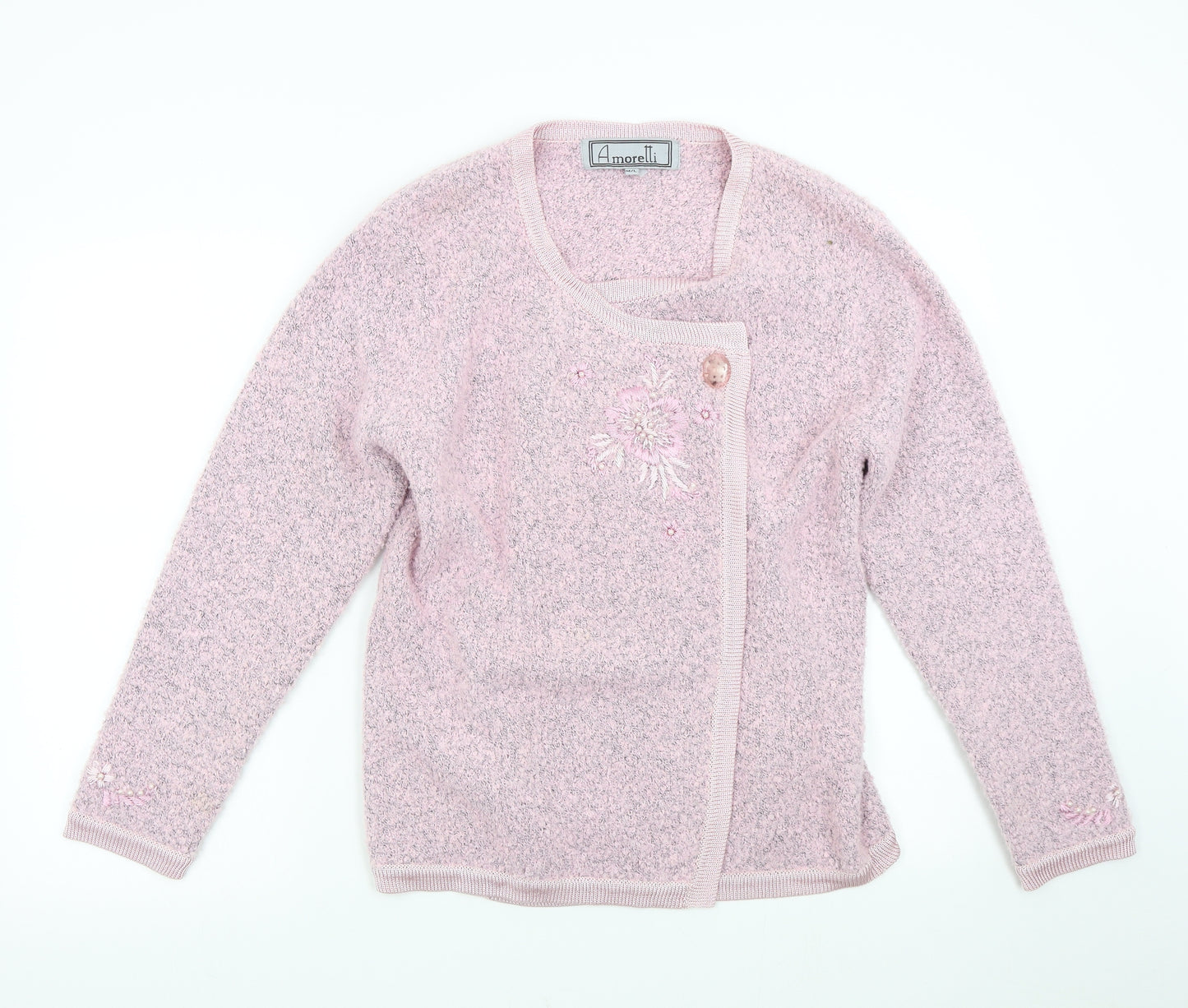 Amoretti Womens Pink   Cardigan Jumper Size M