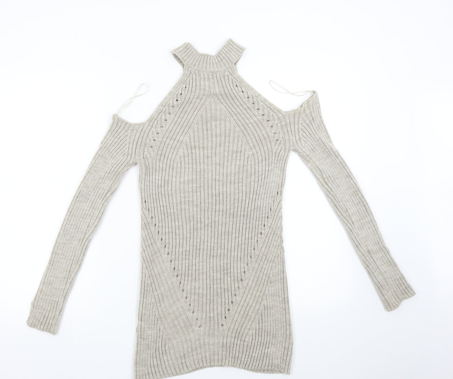 Select Womens Beige  Knit Pullover Jumper Size 8