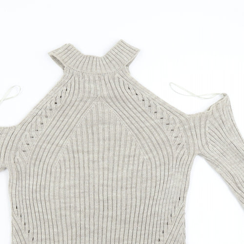Select Womens Beige  Knit Pullover Jumper Size 8