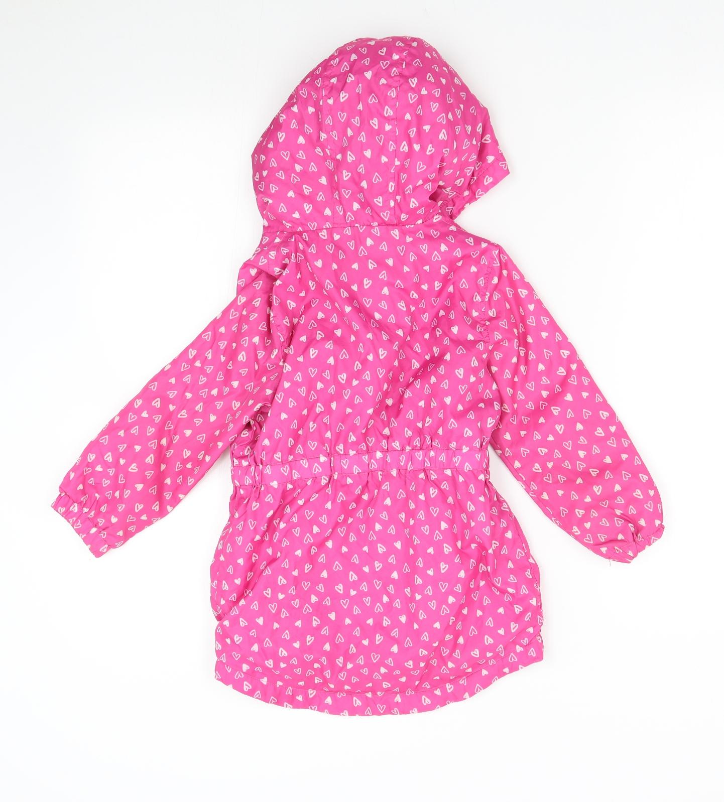 Matalan Girls Pink   Jacket  Size 5 Years  - Hearts