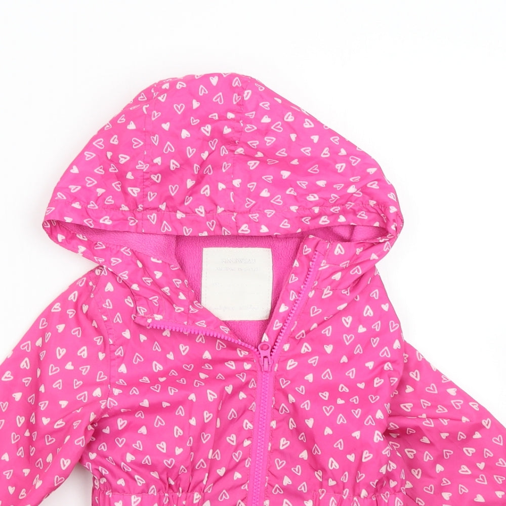 Matalan Girls Pink   Jacket  Size 5 Years  - Hearts