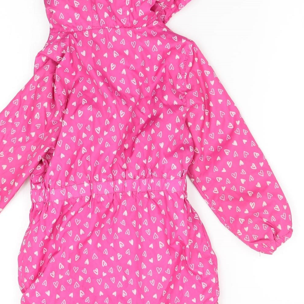 Matalan Girls Pink   Jacket  Size 5 Years  - Hearts