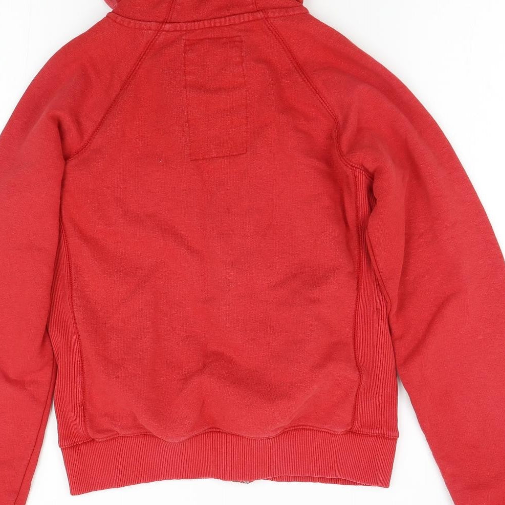 Barely Retro Mens Red   Full Zip Hoodie Size M