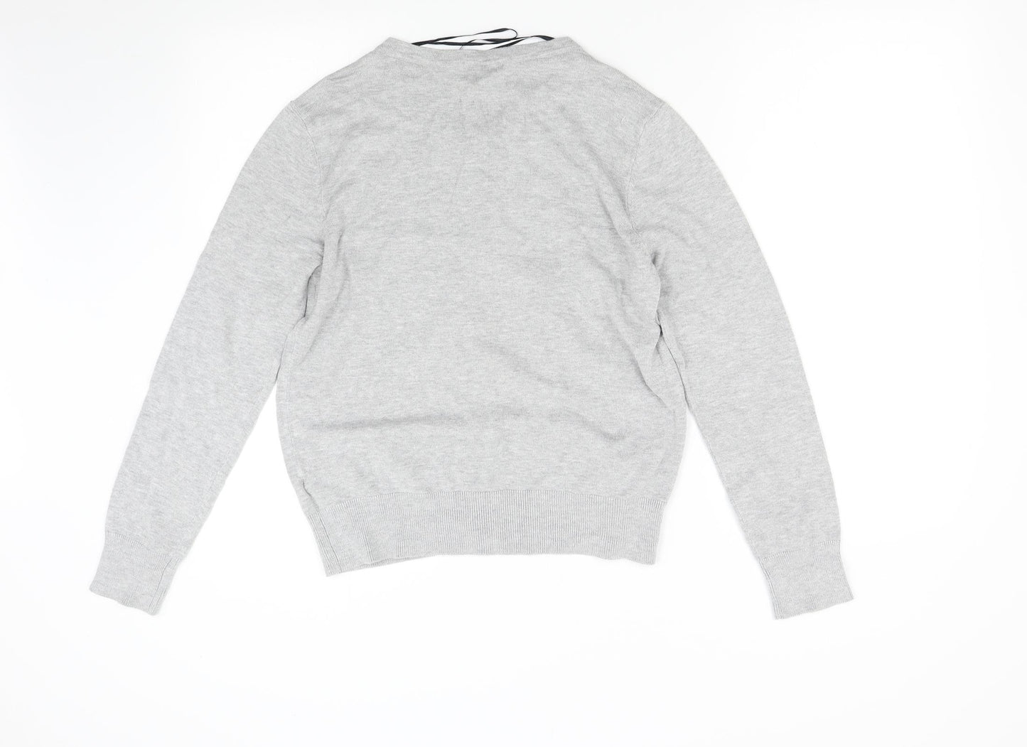 H&M Womens Grey  Knit Cardigan Jumper Size M