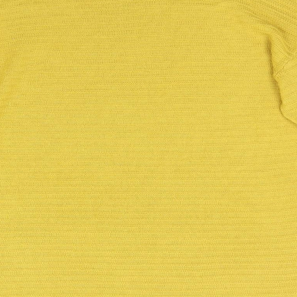 Peacocks Womens Yellow  Knit Pullover Jumper Size L