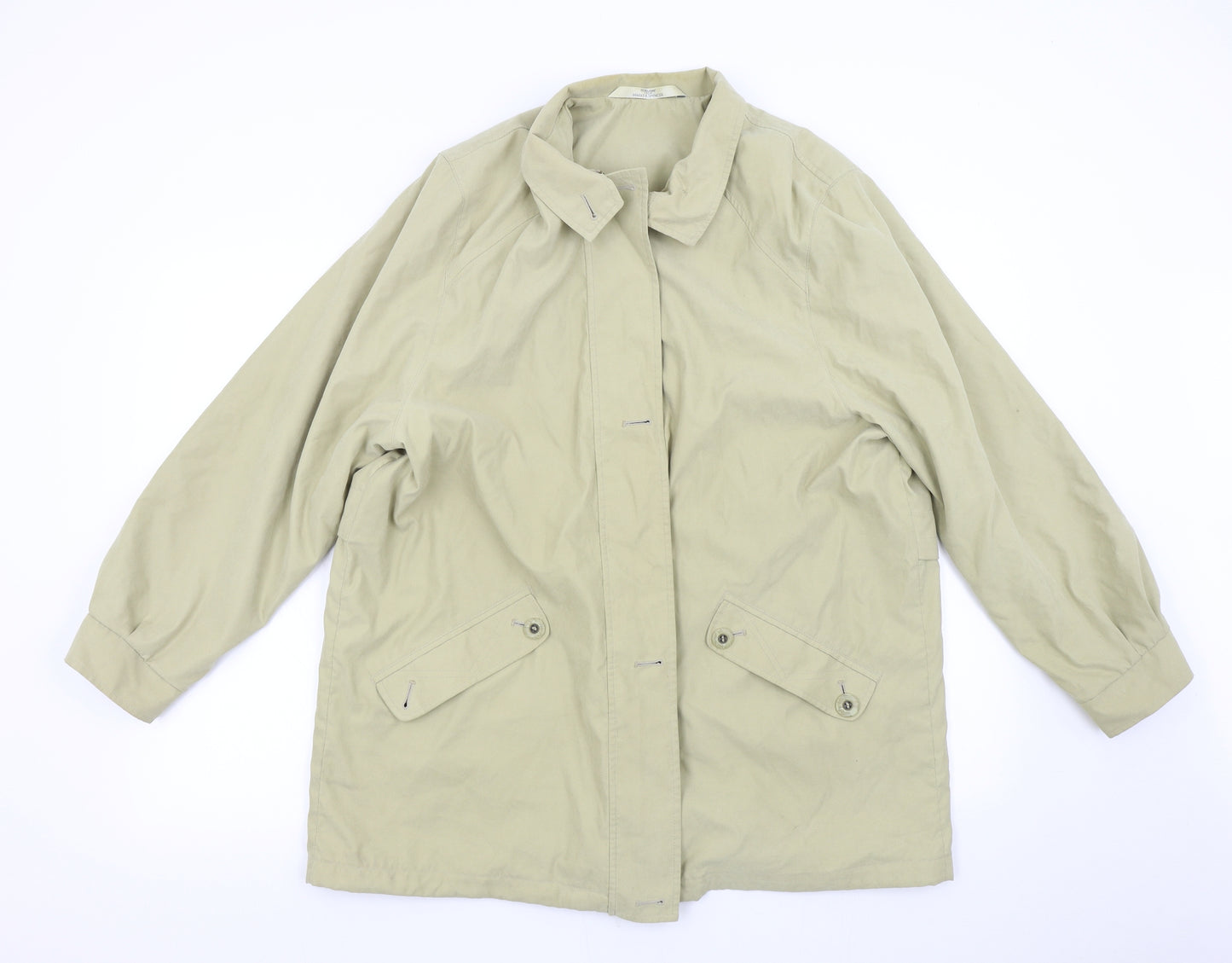 M&S Womens Yellow   Overcoat Coat Size 16