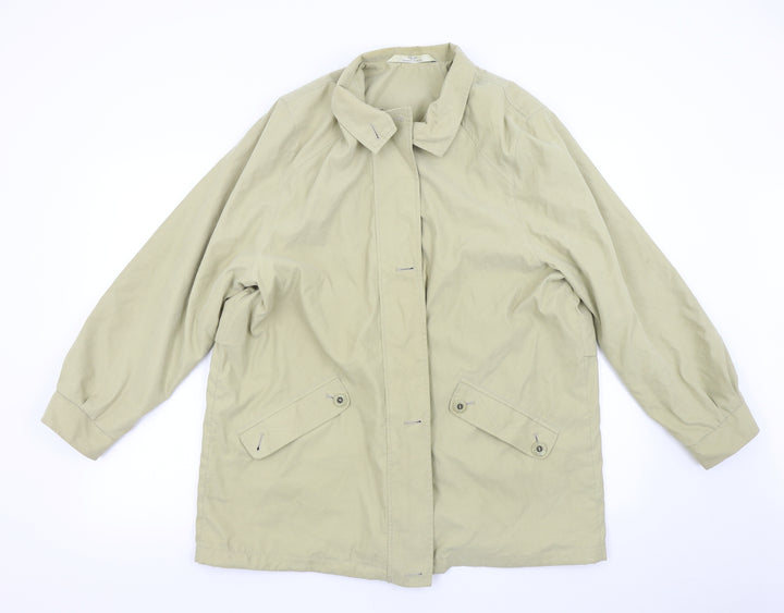 M&S Womens Yellow   Overcoat Coat Size 16