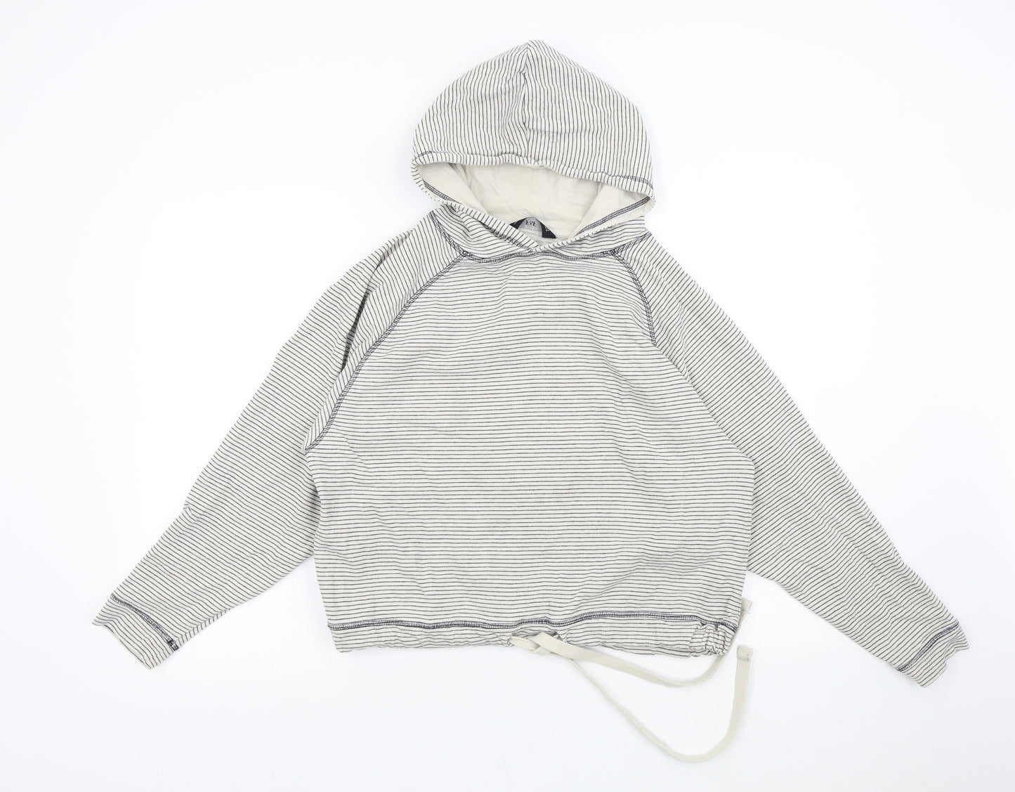 F&F Womens Multicoloured Striped  Pullover Hoodie Size 12